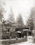 Durga Monkey Temple Benares Varanasi India Hindu Architecture Vtg. Photo 19thC.