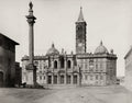 Rome Santa Maria Maggiore Basilica Architecture Column Piazza Vtg. Photo 19thC.