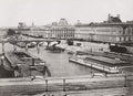Paris River Seine Barges Swimming Baths Louvre Palace Vtg. Photo 19thC.