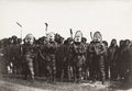Pacific Islands Fiji Samoa Tribal Ceremony Dancers Masks Vtg. Photo 19thC.