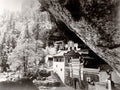 China Mountain Temple Monastery Cliffside Architecture Vtg. Photo 19thC.