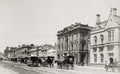 Melbourne Australia Street Scene Horse-Drawn Carriages Trams Vtg. Photo 19thC.
