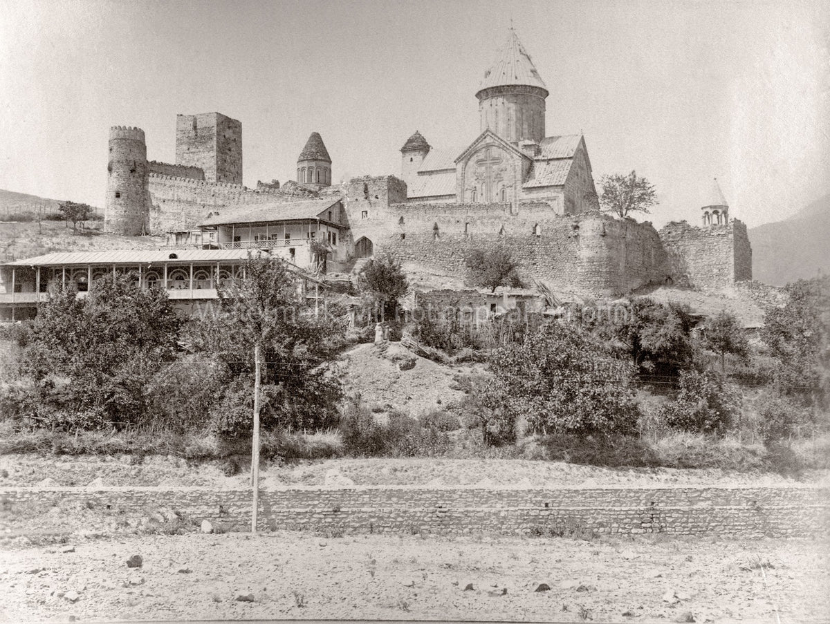 Caucasus Georgia Ananuri Monastery Fortress Castle Church Vtg. Photo 19thC.