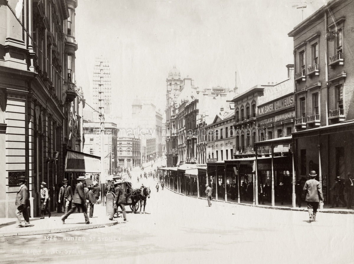 Hunter Street Sydney New South Wales Cityscape Architecture Vtg. Photo 19thC.
