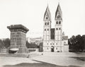 Koblenz Germany Basilica St. Castor Romanesque Towers Square Vtg. Photo 19thC.