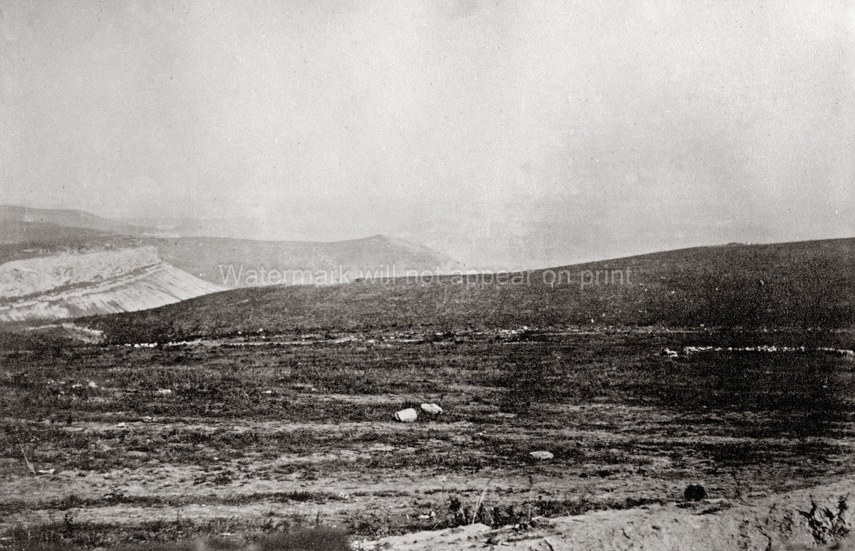 Inkerman Guards Redoubt Crimean War Battlefield Landscape Vtg. Photo 19thC.