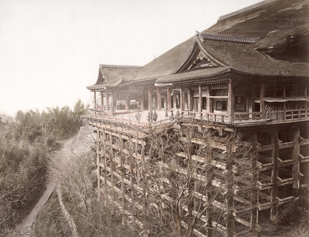 Japan Kiyomizu Temple Kyoto Wooden Scaffolding Veranda Vtg. Photo 19thC.