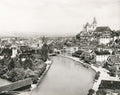 Thun Switzerland Cityscape River Aare Castle Church Scenic Vtg. Photo 19thC.