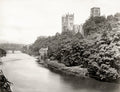 Durham Cathedral River Wear England Architecture Towers Bridge Vtg. Photo 19thC.