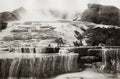 White Terrace Lake Rotomahana New Zealand Geothermal Landscape Vtg. Photo 19thC.
