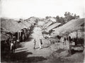 Burma Irrawaddy River Village Street Scene Huts Soldier Vtg. Photo 19thC.