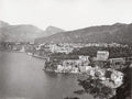 Sorrento Italy Coastline View Cliffs Town Bay Mountains Vtg. Photo Late 19thC.