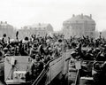 WW1 Troops Returning Home Cheering Soldiers Military Celebration Vtg. Photo