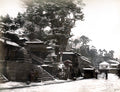 Tokyo Japan Winter Snow Scene Temple Shrine Lanterns People Vtg. Photo 19thC.