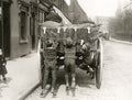 London Working Class Children Playing Horse Cart Street Scene Vtg. Photo 20thC.