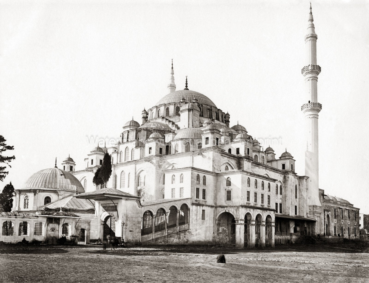 Hagia Sophia Constantinople Istanbul Turkey Mosque Minaret Vtg. Photo 19thC.