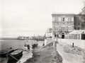 Gezirah Palace Cairo Egypt Nile River Boats Architecture Vtg. Photo 19thC.