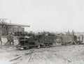 WW1 Light Railway Carrying British Wounded Soldiers Large Gun Vtg. Photo
