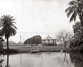 Eden Gardens Calcutta India Park Lake Boat Bandstand Vtg. Photo 19thC.