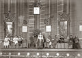 Cairo Arab Theatre Dancers Musicians Stage Performance Vtg. Photo 19thC.