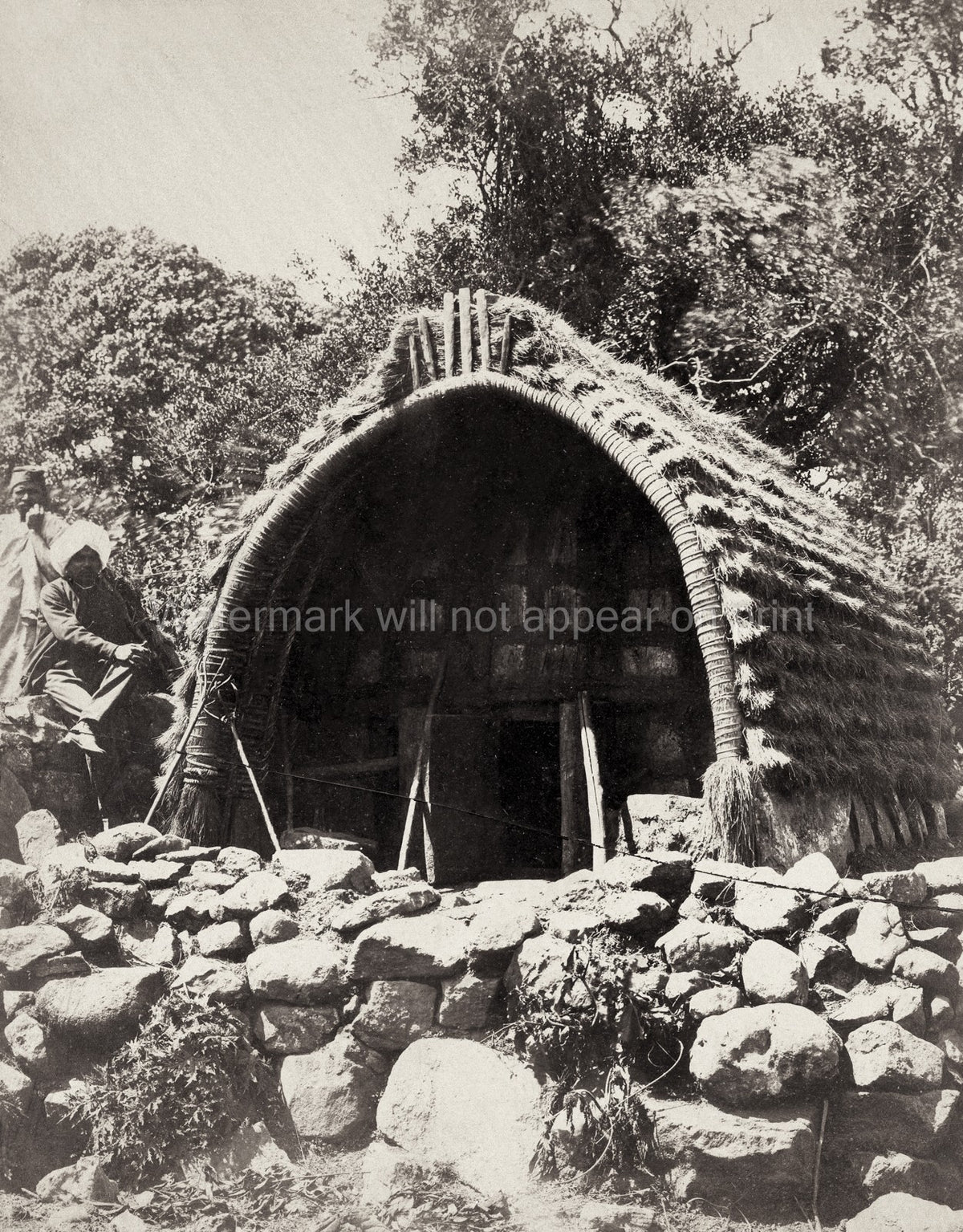 Toda Hut Paikara Tirari India Indigenous People Dwelling Vtg. Photo 19thC.