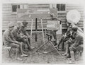 WW1 Aerial Gunnery Instruction Soldiers Training Machine Gun Vtg. Photo