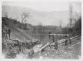 WW1 British Soldiers Building Bridge River Bed Italy Vtg. Photo