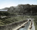 Kyoto Lake Biwa Canal Boats Tunnel Temple Hillside Waterway Vtg. Photo 19thC.