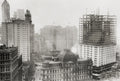 NYC Woolworth Building Construction Skyscraper Cityscape Vtg. Photo 20thC.