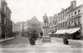 Shrewsbury Market Place Lord Clive Monument Tudor Buildings UK Vtg. Photo 19thC.