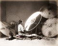 Japan Umbrella Parasol Maker Craftsman Artisan Workshop Vtg. Photo 19thC.