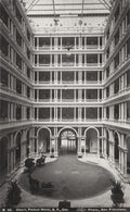 Palace Hotel San Francisco Interior Courtyard Carriages Horses Vtg. Photo 19thC.