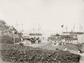 Bombay India Imperial Official Arrival Sea Ships Crowd Vtg. Photo 19thC.