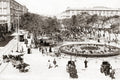 Alexandria Egypt Place des Consuls Street Scene Tram Carriages Vtg. Photo 19thC.