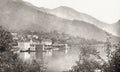 Weggis Lake Lucerne Switzerland Lakeside Village Mountain Vtg. Photo 19thC.
