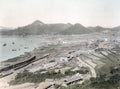 Moji Harbour Kitakysh Japan Coastal Town Railway Ships Vtg. Photo 19thC.