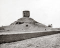 Sarnath Varanasi India Brick Tower Ruins Hill Landscape Vtg. Photo 19thC.