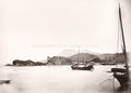 China Takoo Harbour Taku Dagu Ships Junks Seascape Mountains Vtg. Photo 19thC.
