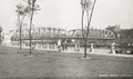 Shanghai Garden Bridge Suzhou Creek Riverfront Cityscape Vtg. Photo 20thC.