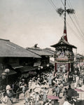 Japanese Festival Procession Ornate Dashi Float Crowd Matsuri Vtg. Photo 19thC.