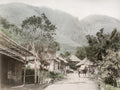 Japan Miyanoshita Road Hakone Village Pack Horse Mountains Vtg. Photo 19thC.