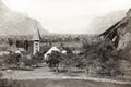Meiringen Bern Switzerland Alpine Valley Mountain Landscape Vtg. Photo 19thC.