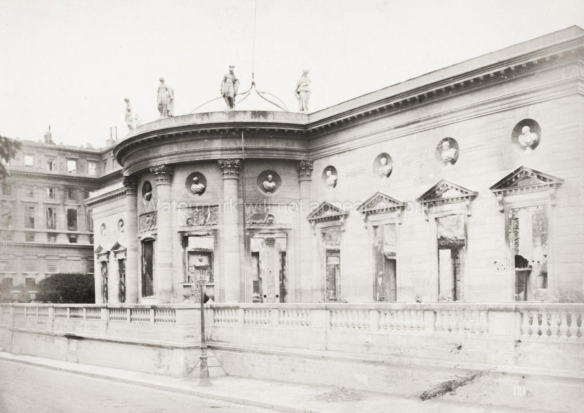 Paris Ruins Franco-Prussian War Commune Architecture Damage Vtg. Photo 19thC.