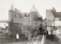 Het Steen Castle Antwerp Belgium Medieval Fortress Gateway Vtg. Photo 19thC.