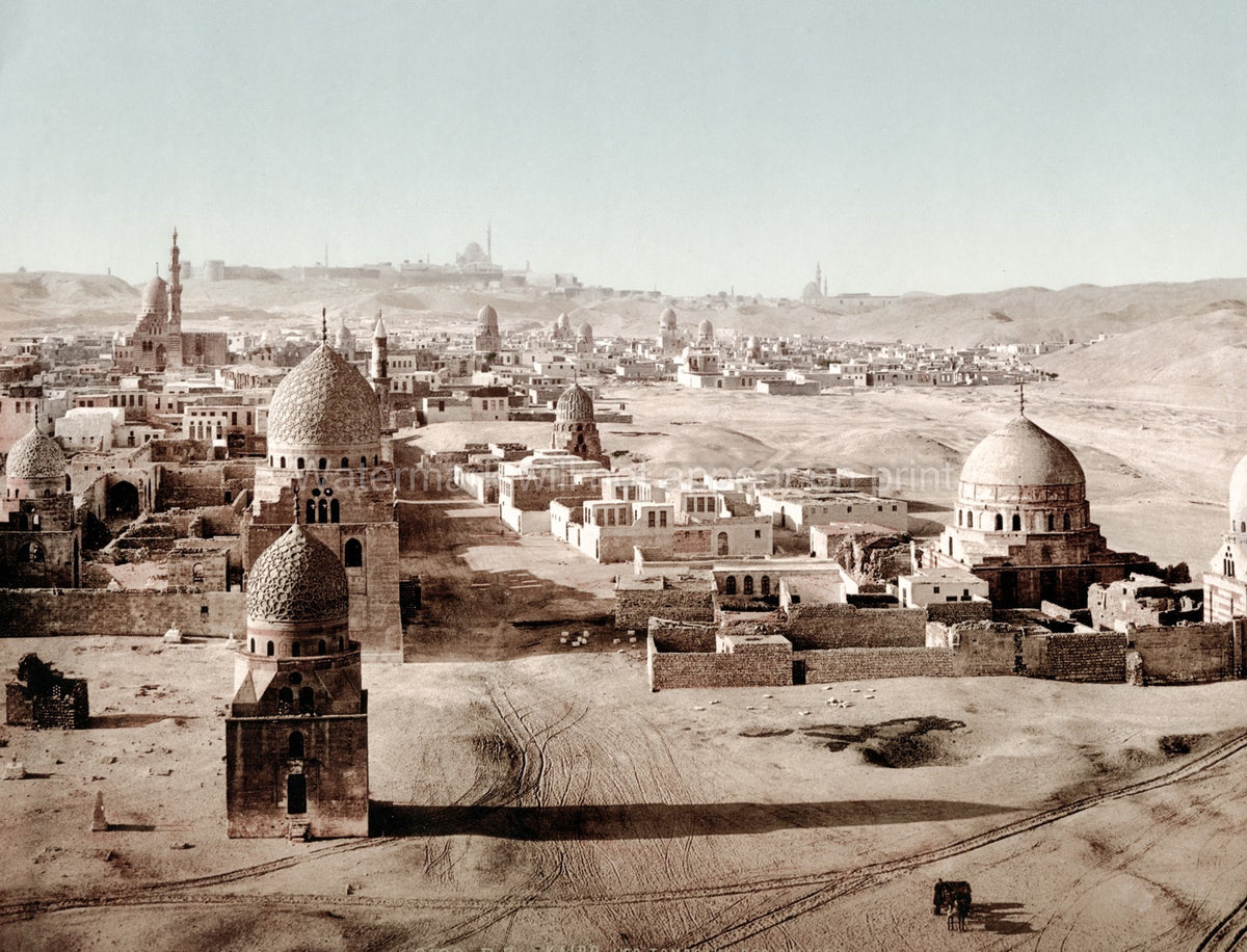 Cairo Egypt Tombs Caliphs Mamluks Necropolis Domes Vtg. Photo 19thC.