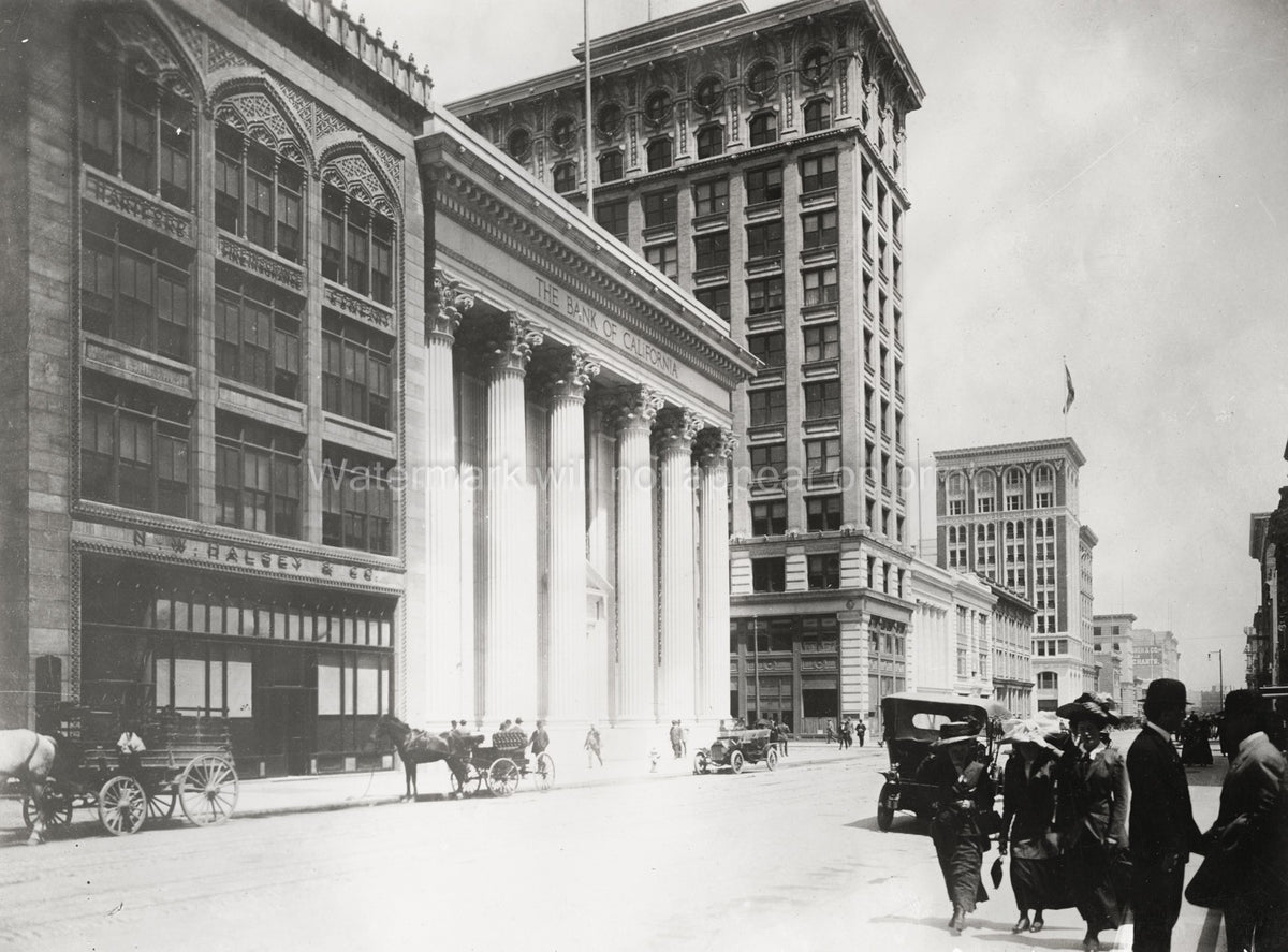 San Francisco Financial District Bank Architecture City Vtg. Photo 20thC.