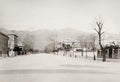 Street Kobe Japan Cityscape Mountains Buildings Vtg. Photo 19thC.
