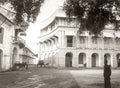 Singapore City Bank Buildings Architecture Street Scene Horse Vtg. Photo 19thC.