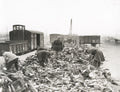 French Soldiers Sort Equipment Dead WW1 Aftermath Train Vtg. Photo
