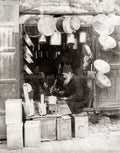 Cairo Egypt Tinsmith Shop Craftsman Metalwork Pots Pans Vtg. Photo 19thC.